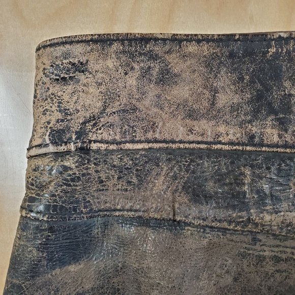 Vintage Distressed Leather Moto Riding Pants - Picture 16 of 16